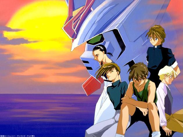  THE GUNDAM TEAM IN THE SUNSET